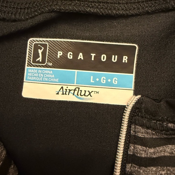 PGA TOUR Airflux Golf Top Women’s L Black Gray 1/4 Zip Performance - Picture 4 of 5